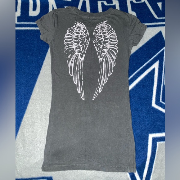 Aeropostale Angel Tee Shirt size XS women’s gray - Picture 3 of 6